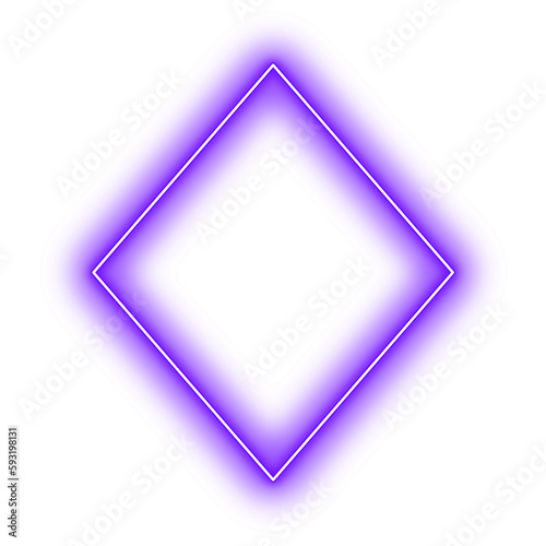 Free Download Neon Purple Diamond Geometry Shape Outline Stroke - GFXLoad