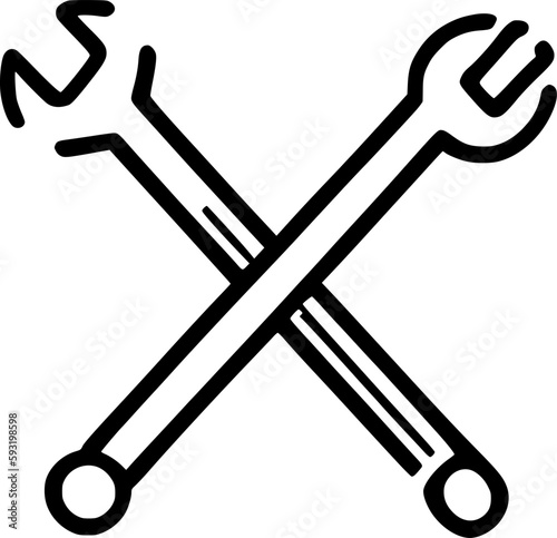 black individual traverse tool icon, simple outline care flat design pictogram, infographic vector for app logo web button ui ux interface elements isolate on white background