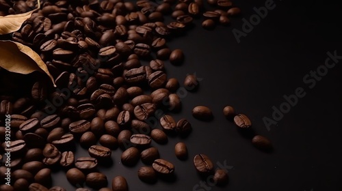 coffee beans background  close up coffee beans  generative ai