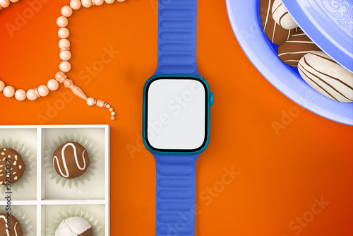 Eid Smart Watch with Chocolate Front View