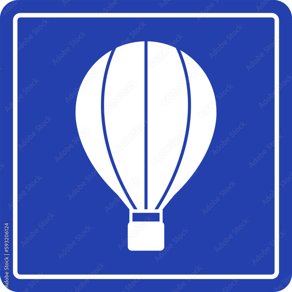 Fototapeta premium air balloon icon. Isolated Vector Illustration.
