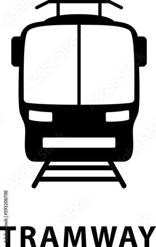 tramway icon. Isolated Vector Illustration.