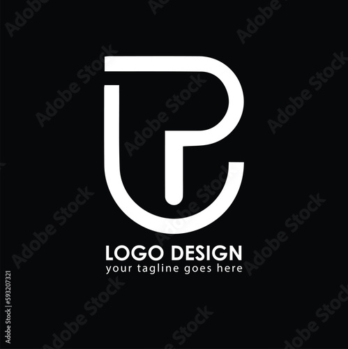 UP PU Logo Design, Creative Minimal Letter PU UP Monogram