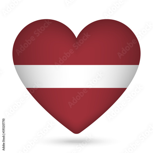 Latvia flag in heart shape. Vector illustration. Free Download Latvia flag in heart shape. Vector illustration. - GFXLoad