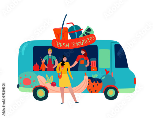 Flat Smoothie Truck