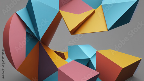 Geometric Background Desktop Wallpaper  Generative AI