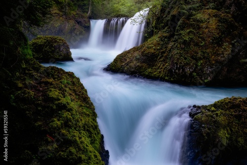 Beautiful waterfall in the Pacific Northwest.