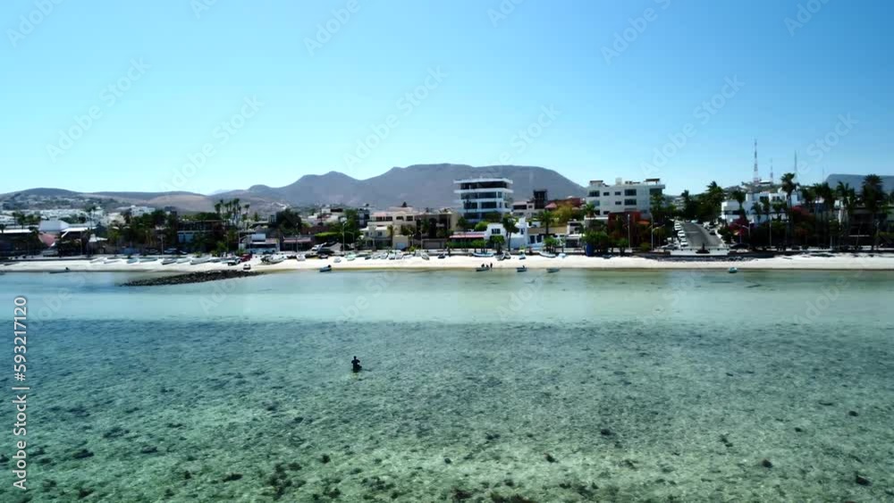 Aerial view of a seashore