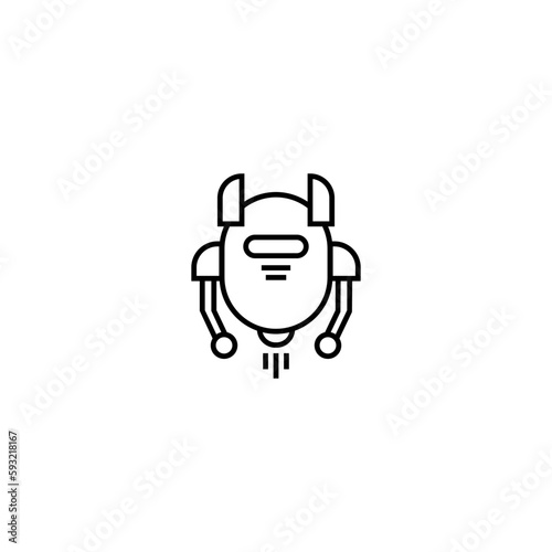 Cute Robot Icon, simple modern icon