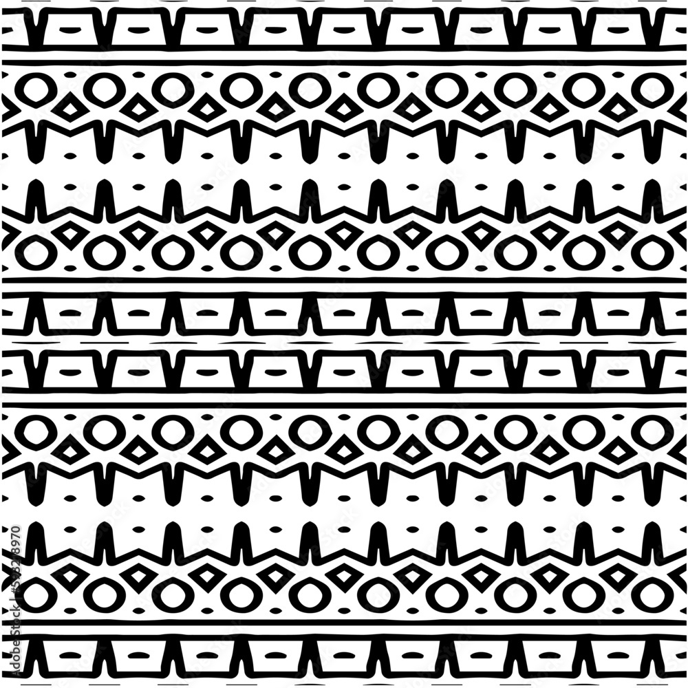 Vector monochrome pattern, Abstract texture for fabric print, card, table cloth, furniture, banner, cover, invitation, decoration, wrapping.seamless repeating pattern.Black and white color.