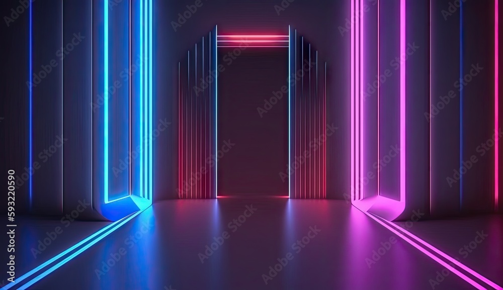 abstract minimal background with vertical pink and blue lines
