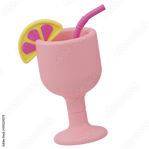 Cocktail mother's day 3D Illustration