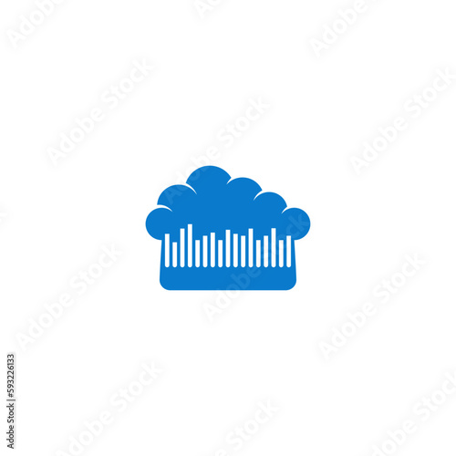 Cloud and hairbrush combination. Logo design.