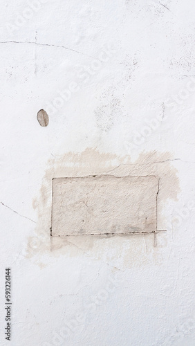 Cuadrado de estuco en pared © Darío Peña