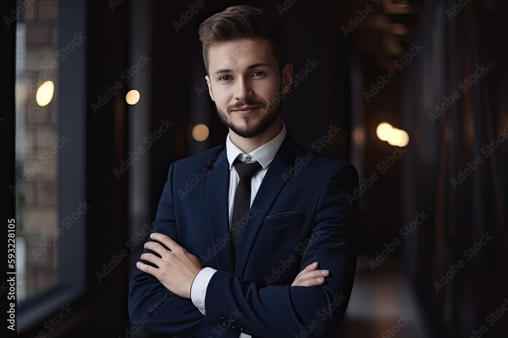businessman in formal suit and tie at office, business culture concept businessman in formal suit and tie at office, business culture concept