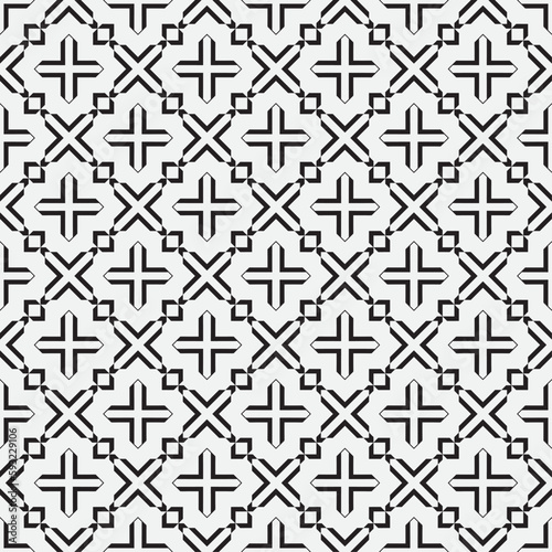 Vector seamless models. Modern stylish texture. Composition from regularly repeating geometrical element. Monochrome, simple. Vector illustrations.