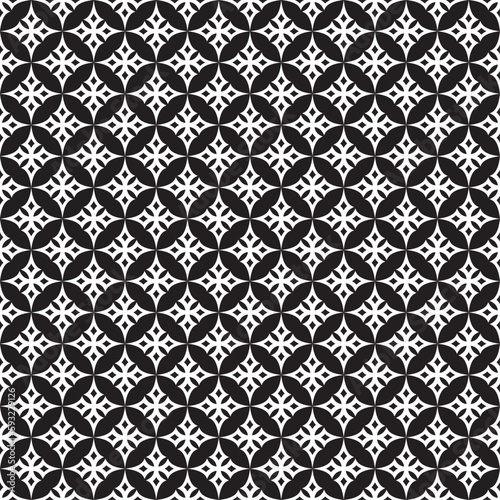 Vector seamless models. Modern stylish texture. Composition from regularly repeating geometrical element. Monochrome, simple. Vector illustrations.