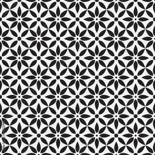 Vector seamless models. Modern stylish texture. Composition from regularly repeating geometrical element. Monochrome, simple. Vector illustrations.