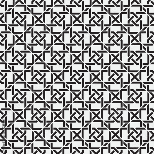 Vector seamless models. Modern stylish texture. Composition from regularly repeating geometrical element. Monochrome, simple. Vector illustrations.
