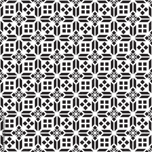 Vector seamless models. Modern stylish texture. Composition from regularly repeating geometrical element. Monochrome, simple. Vector illustrations.