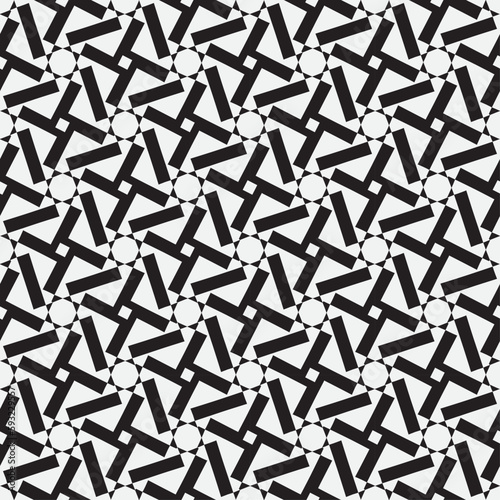 Vector seamless models. Modern stylish texture. Composition from regularly repeating geometrical element. Monochrome, simple. Vector illustrations.