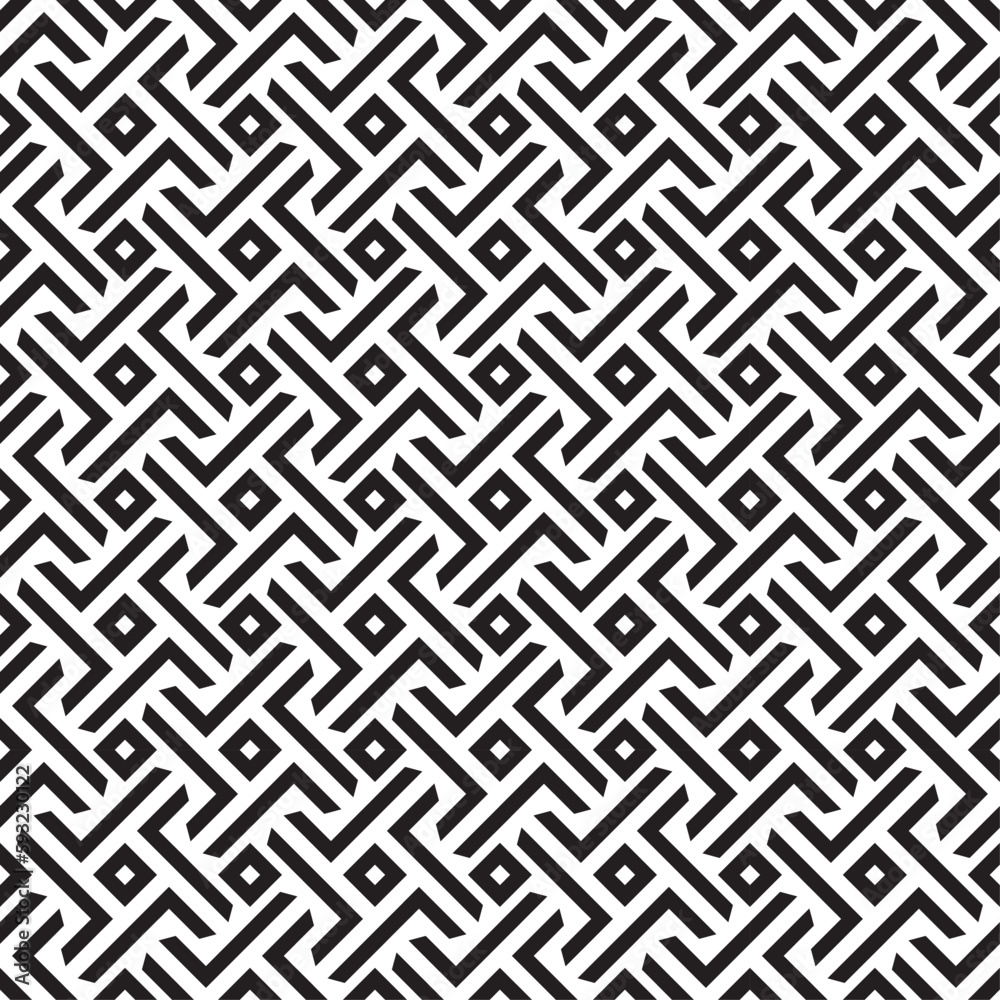 Vector seamless models. Modern stylish texture. Composition from regularly repeating geometrical element. Monochrome, simple. Vector illustrations.