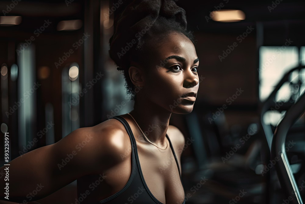 National african american woman's fitness month, ai generative National african american woman's fitness month, ai generative