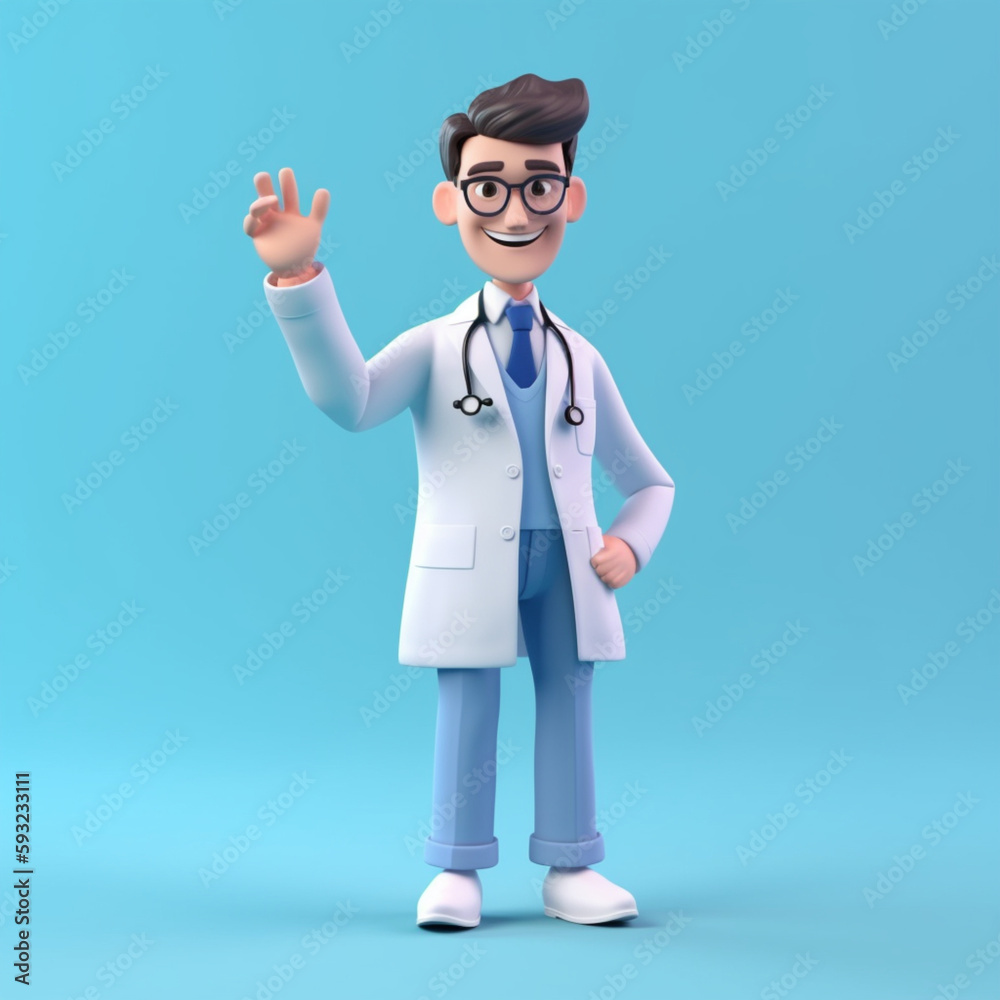 Doctor 3D Cartoon Doctor 3D Cartoon