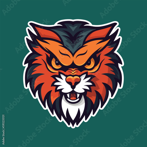 Fototapeta Naklejka Na Ścianę i Meble -  lion head mascot vector illustration