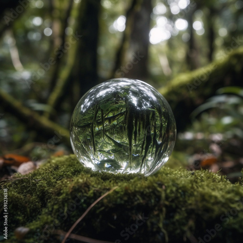 Glass Ball In The Forest