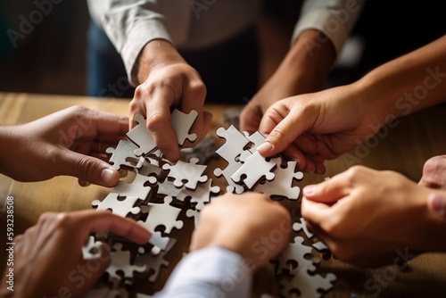 Colleagues Supporting Each Other: Teamwork spirit. Ai generated.