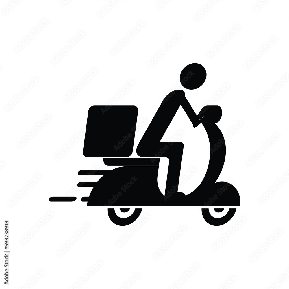 Delivery Transportation Courier Icon Vector Delivery Transportation Courier Icon Vector