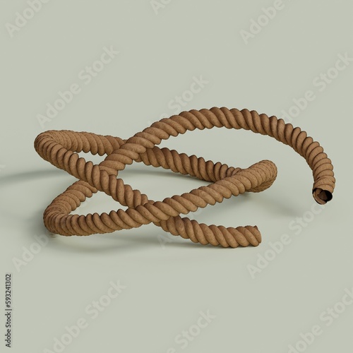 3d rendered rope perfect for design project