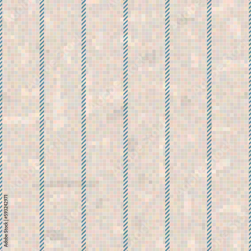 Seamless stripe pattern. Provence blue white linen woven texture.