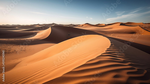 Sandy landscape, desert created with generative IA Technology, generative IA, IA, Generative 