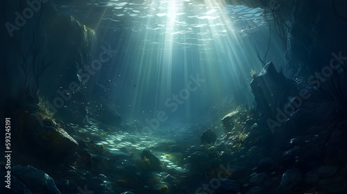 深海の幻想的な生態系 No.068 | Surreal Deep Sea Ecosystem Generative AI