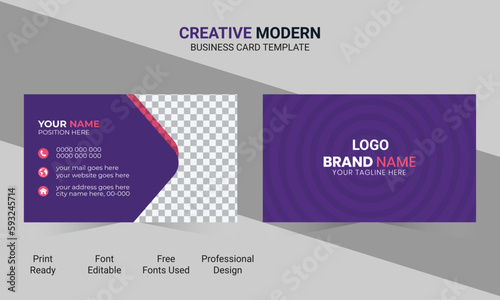 Business card design with picture