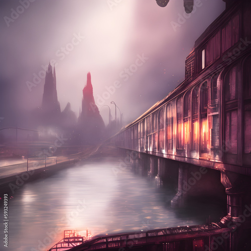 mixpnk-style-viaduct-low-house-river-water-steampunk-64k-resolution-concept-art-intricate