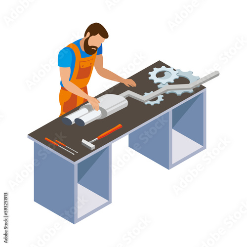 Isometric Mechanic Icon