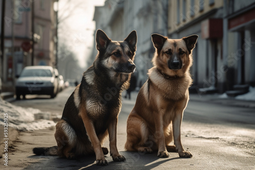 Dogs on the street