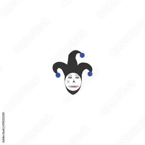Vektor Stok Clown Logo Icon Symbol Vector Template