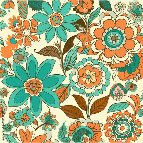 Wallpaper Mural Floral pattern Torontodigital.ca