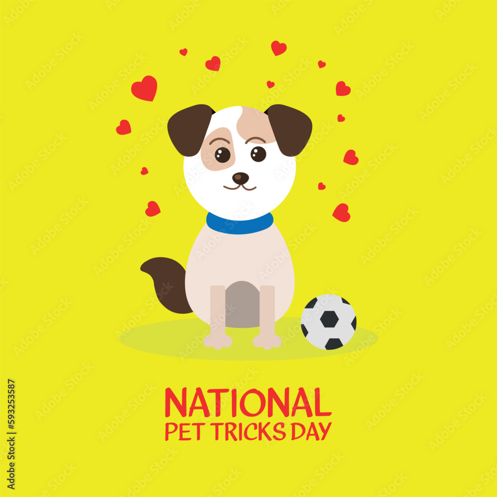 national pet tricks day . Design suitable for greeting card poster and banner national pet tricks day . Design suitable for greeting card poster and banner