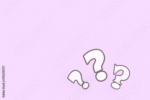 Paper question marks on lil...