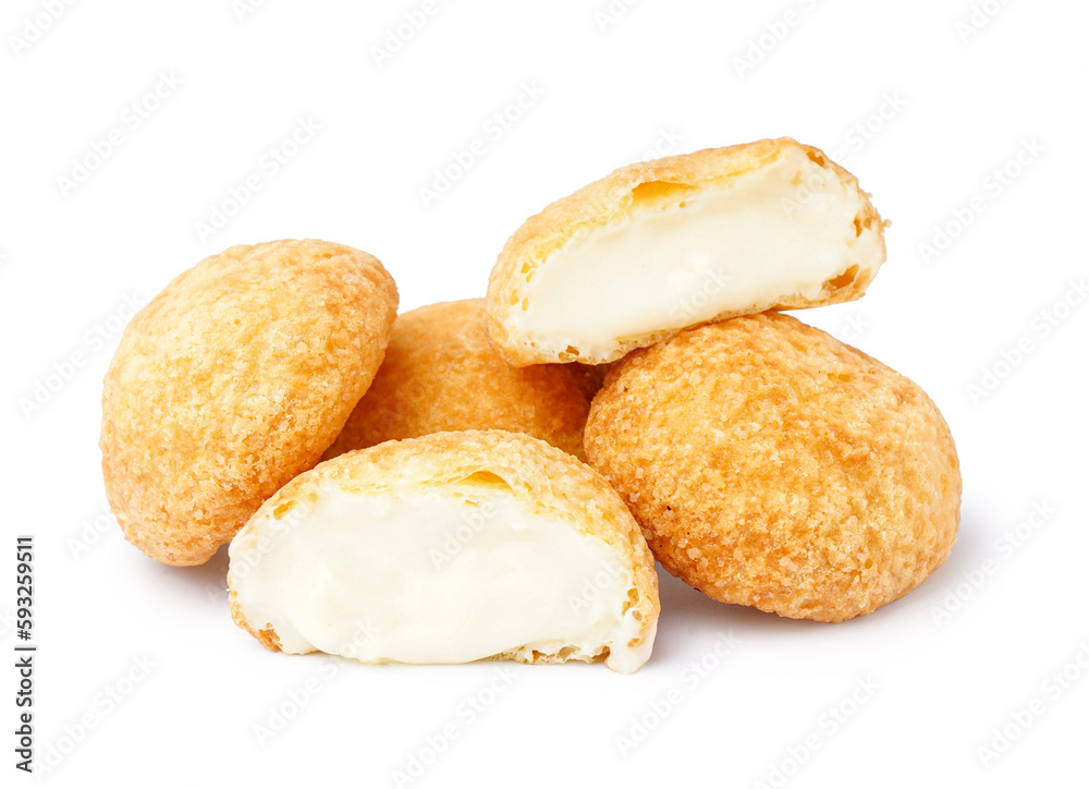 Delicious choux pastry on white background Delicious choux pastry on white background
