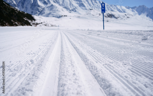 Cross-country skiing trail in Tirol