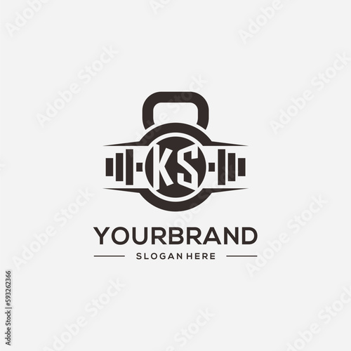 Initial KS fitness logo design inspiration