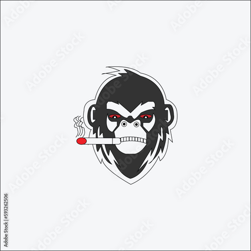 gorila head stylized
