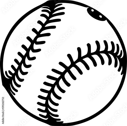 Baseball | Minimalist and Simple Silhouette - Vector illustration
