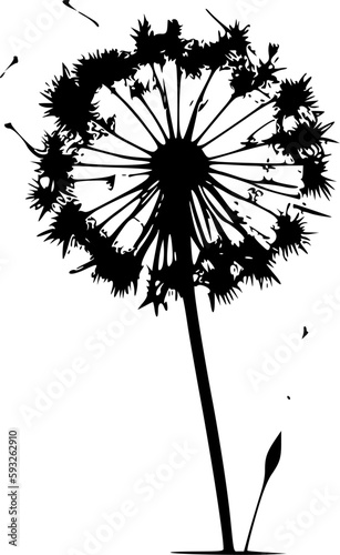 Dandelion | Minimalist and Simple Silhouette - Vector illustration
